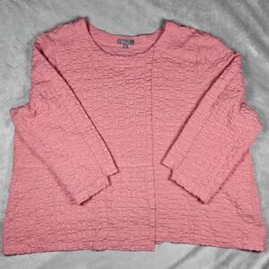 Habitat Pink Geometric Crinkle Long Sleeve Size XL